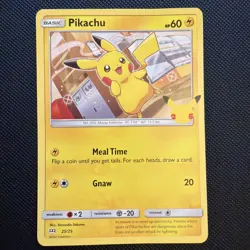 Pikachu 25/25 Celebrations Non Holo Pokemon Card NM 2021 Anniversary - Image 1