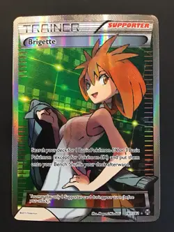 Pokemon TCG Brigette Holo Full Art Ultra Rare Trainer Card Breakthrough 161/162 - Image 1