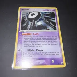 Pokemon Unown (L) Holo Rare 60 HP Unseen Forces L/28 Pokemon TCG Card - Image 1