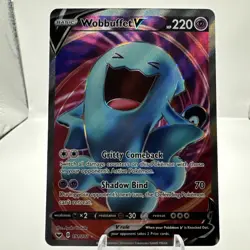 Pokemon Sword & Shield Wobbuffet V Ultra Rare Card 191/202 NM - Image 2