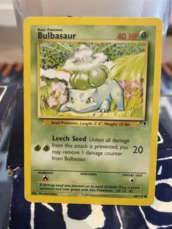Pokemon TCG Bulbasaur Base Set, Card 44/102, Regular, 1999-2000 - Image 1