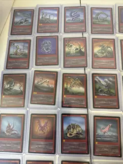 Lot of 155 Vintage 1994 Wyvern Card Game Cards W/55 Dragons In Card Protectors - Image 2