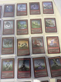 Lot of 155 Vintage 1994 Wyvern Card Game Cards W/55 Dragons In Card Protectors - Image 3