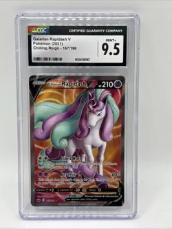 Pokemon Galarian Rapidash v Full Art Card 167/198 CGC 9.5 - Image 1