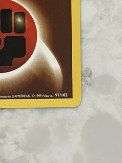 FIGHTING ENERGY Pokemon Card WOTC 1st Edition Base Set Shadowless 97/102 - Image 4