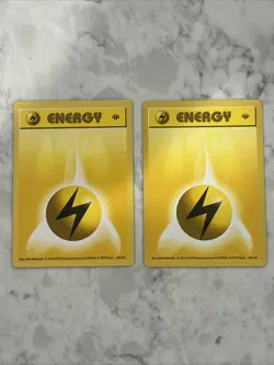 Pokemon TCG 1st Edition Shadowless Electric Energy Base Card 100/102 1 Card - Image 1