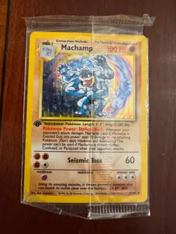 Pokemon Card: Machamp 008/102 Deck Exclusives Holo 1st Edition Sealed in Package - Image 1