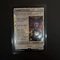 Summon: Bahamut Final Fantasy Magic the Gathering Mythic Rare Card - Image 1