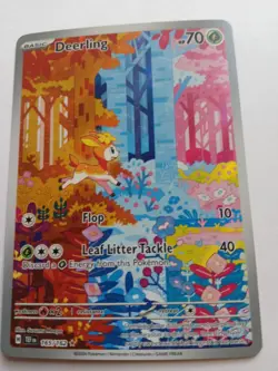 pokemon card deerling 165/162 temporal forces holo leaf litter tackle flop - Image 1