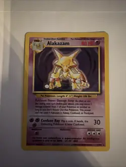 Alakazam 1/102 Base Set Holo Rare Unlimited Pokemon TCG Card LP Condition - Image 1