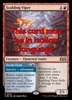 MTG SCALDING VIPER EXC - VIPERA ROVENTE 235 - WOE - MAGIC - Image 1
