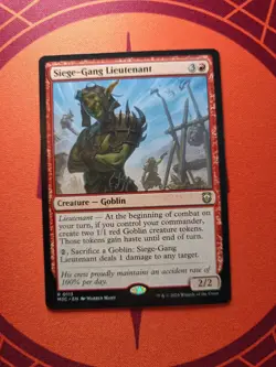 Siege-Gang Lieutenant (NM) Goblin Token Set can vary MTG Discount: 5+ Magic Card - Image 1