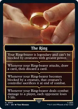 The Ring || The Ring Tempts You Token - 0013 - Lord of the Rings LTR MTG - Image 1