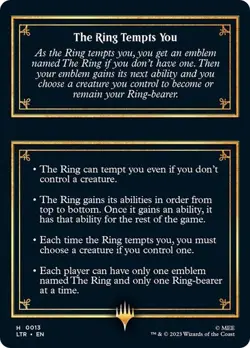 The Ring || The Ring Tempts You Token - 0013 - Lord of the Rings LTR MTG - Image 2
