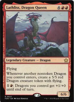 Lathliss, Dragon Queen R Foundations 627 NM MTG - Image 1