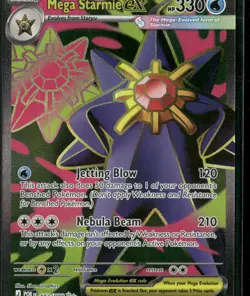 Mega Starmie ex 102/088 Ultra Rare Perfect Order Pokemon Holo Near Mint - Image 1