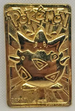 Pokemon Burger King Togepi Limited Edition 1999 23K Gold Plated Card - Image 1