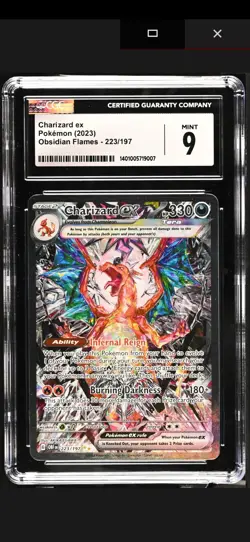 Charizard EX🔥223/197 CGC 9 Obsidian Flames🔥 (SIR) Pokemon - Image 1