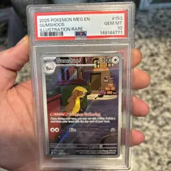 2025 POKEMON MEG EN-MEGA EVOLUTION ILLUSTRATION RARE #153 GUMSHOOS PSA 10 - Image 1