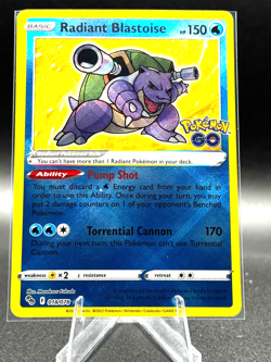 Radiant Blastoise 018/078 Pokemon GO Holo Pokemon TCG - Image 1