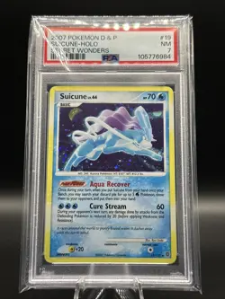 2007 Pokemon D&P Suicine-Holo Secret Wonders #19 PSA 7 - Image 1