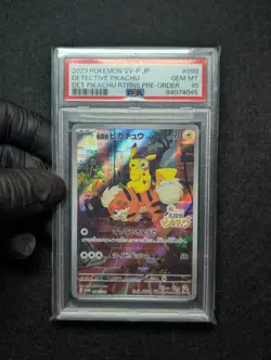 Pokemon TCG Detective Pikachu SV-P Promo #098 PSA 10 Perfect Condition Rare - Image 1