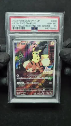 Pokemon TCG Detective Pikachu SV-P Promo #098 PSA 10 Perfect Condition Rare - Image 2