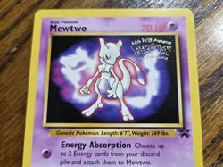 Pokemon Wotc Black Star Promo # 3 Mewtwo **Not Played** - Image 2