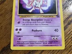 Pokemon Wotc Black Star Promo # 3 Mewtwo **Not Played** - Image 3