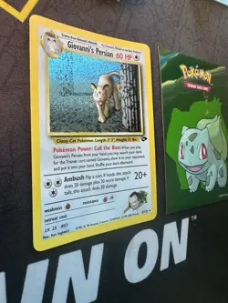 Pokemon Giovanni's Persian 8/132 Holo Rare Gym Challenge Unlimited 143💎NM +💎 - Image 3