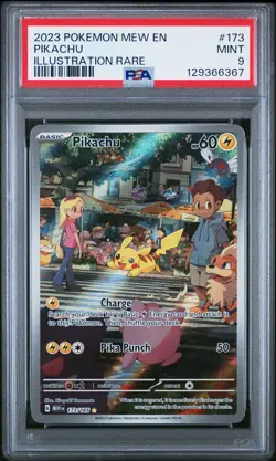 2023 POKEMON MEW EN-151 ILLUSTRATION RARE #173 PIKACHU PSA 9 - Image 1