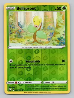Reverse Holo Bellsprout 001/163 Common Battle Styles Pokemon - Image 1