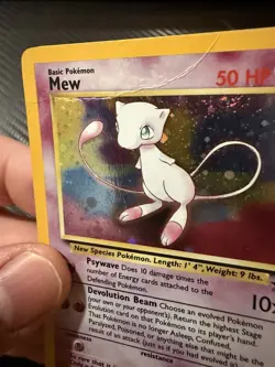 Pokemon TCG Black Star Promo Holo Card Mew #9 WOTC Damaged - Image 2