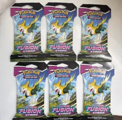 POKEMON TCG FUSION STRIKE SLEEVED BOOSTER PACKS X6 SEALED FAST SHIPPING ✅🚚 - Image 1