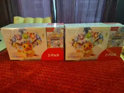 Pokemon TCG Prismatic Evolutions ETB Booster Bundle Costco 2-Pack Sealed IN HAND - Image 1