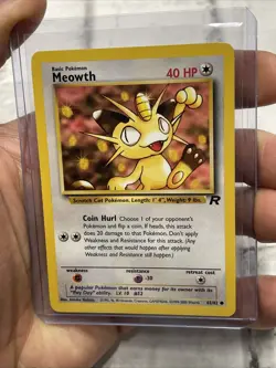 Pokemon Meowth Team Rocket Set 2000 Common Card 62/82 NM/MT Condition Vintage - Image 1