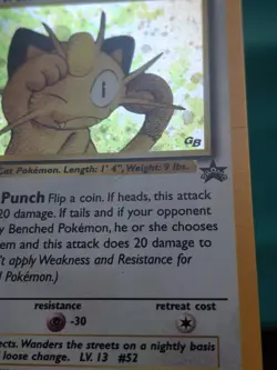 Pokemon - Meowth Black Star Holo 10 Plastic ***NOT SEALED*** MP - Image 3