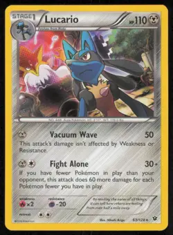 Pokemon TCG Lucario Fates Collide Holo Card 63/124 Rare NM - Image 1