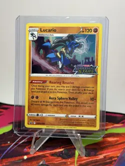 Pokemon Card - Lucario Brilliant Stars Promo SWSH186 Holo Stamped - Image 1