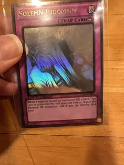 Solemn Judgement Ghost Rare Yu-Gi-Oh! GLD5-EN045 Limited Edition MP - Image 2