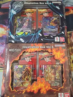 2 BANDAI ONE PIECE ILLUSTRATION BOX VOL 5 & VOL 6 FACTORY SEALED CCG TCG - Image 1