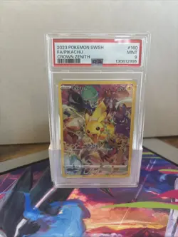 Pokemon TCG Pikachu Crown Zenith Holo Card PSA 9 Mint 160/159 Secret Rare - Image 1