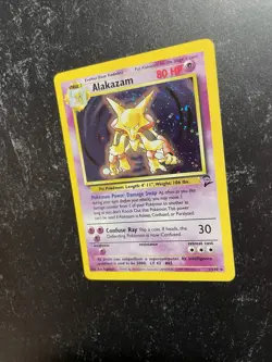 Alakazam Pokemon Card 1/130 Base Set 2 Holo Unlimited Rare 1999-2000 - Image 3