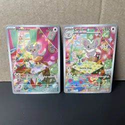 Pokemon Card Duo Lot- Temporal Forces Minccino 182/162 & Cinccino 183/162 NM - Image 1