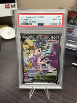 Mew V PSA 10 Alt Art Fusion Strike Pokemon Card 251/264 Sword & Shield FA - Image 1