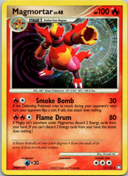 Magmortar Holo Rare Pokemon Card 12/123 Mysterious Treasures - Image 1
