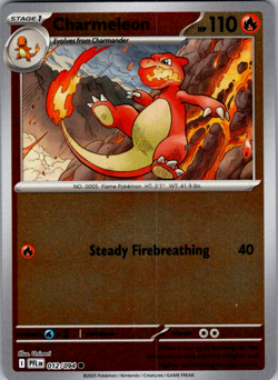 Charmeleon 012/094 Reverse Holo Phantasmal English Pokemon Card - Image 1