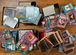 1000+ Random YuGiOh! Yu Gu Oh Konami Trading Cards 4 Random Tins Takahashi Used - Image 1