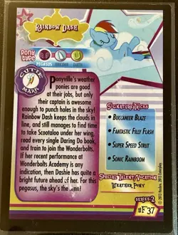 Rainbow Dash Foil #F37 Promo Card/Series 2 My Little Pony - 2013 - Image 2