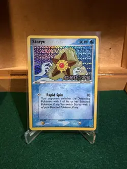 Pokemon Card - Staryu Deoxys 77/107 Reverse Holo Stamped - Image 1